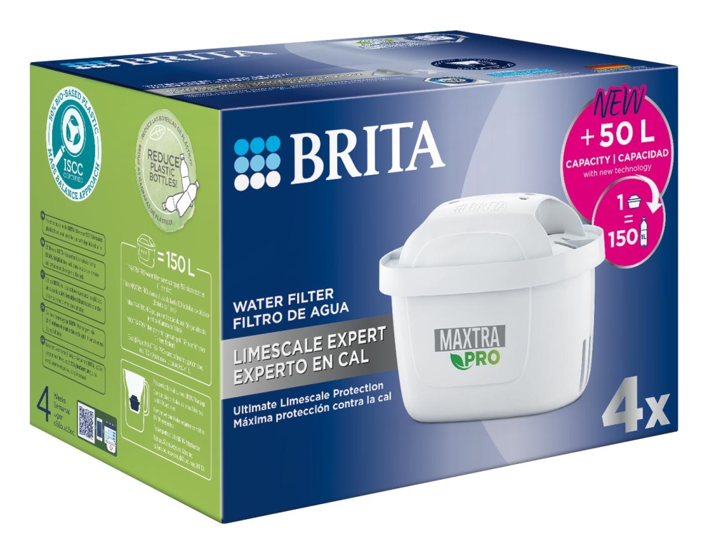 Cartucho De Filtro De Agua De Jarra - Pack De 4 - Compatible Brita Maxtra